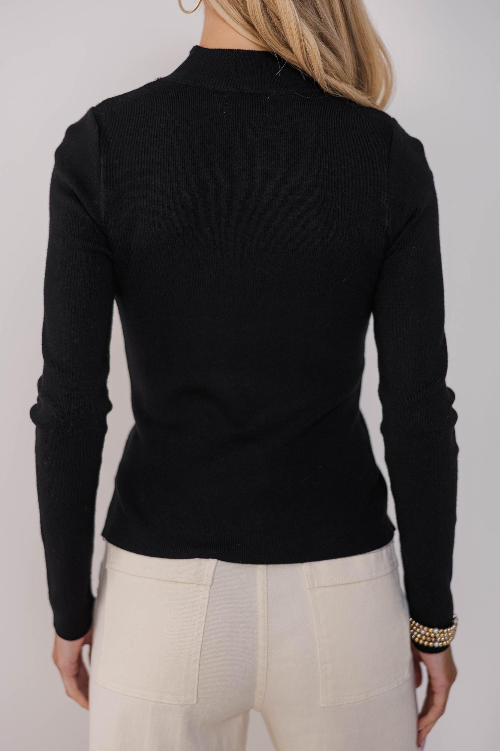 See It Through Black Ribbed Top Female Product Image
