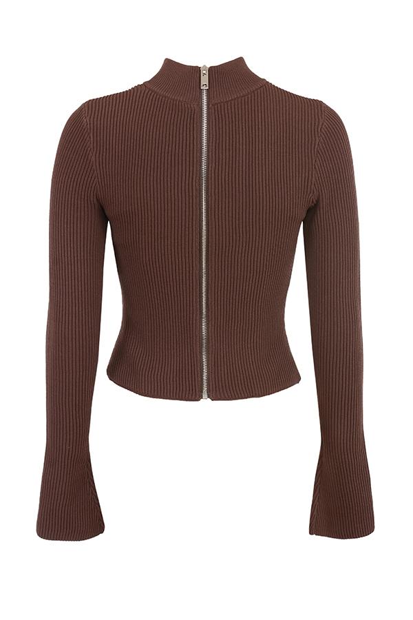 Georgina  cocoa knitted corset Product Image