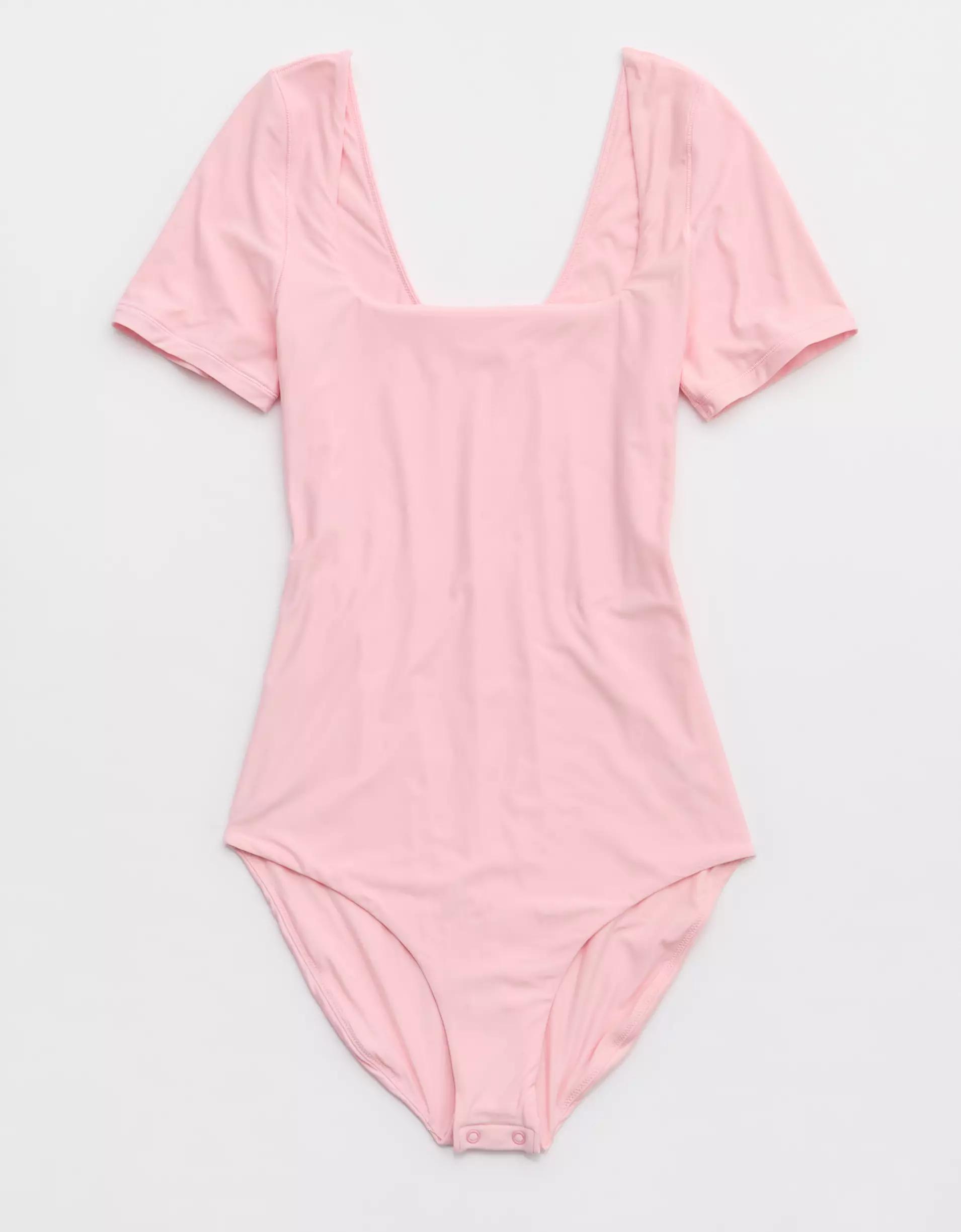 SMOOTHEZ Short Sleeve Square Neck Bodysuit Product Image