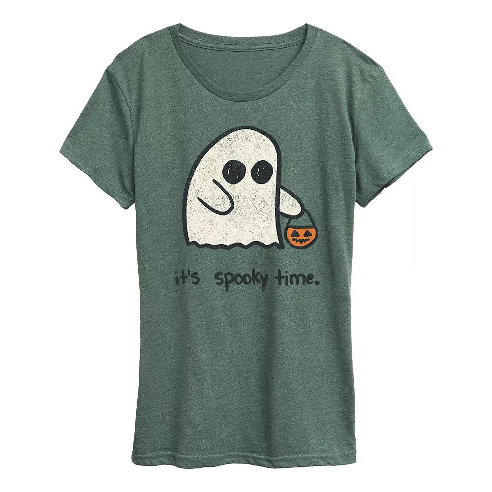 Women's It's Spooky Time Halloween Tee, Girl's, Size: Small, Green Product Image