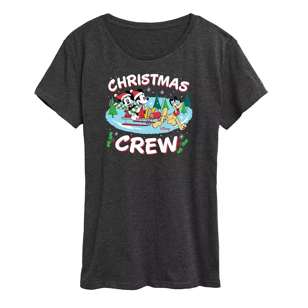 Disney's Mickey and Friends Women's Christmas Crew Graphic Tee, Girl's,  Product Image