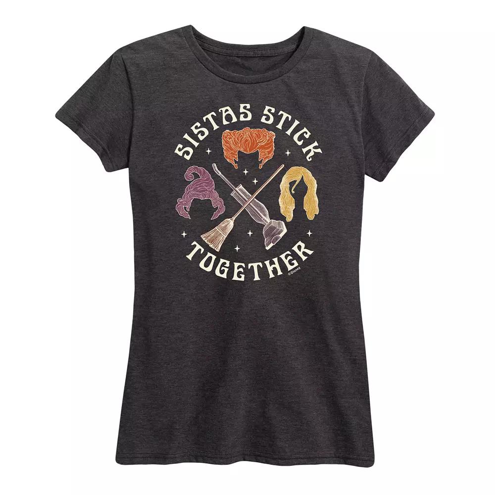Disney's Hocus Pocus Women's Sistas Stick Together Graphic Tee, Girl's,  Product Image