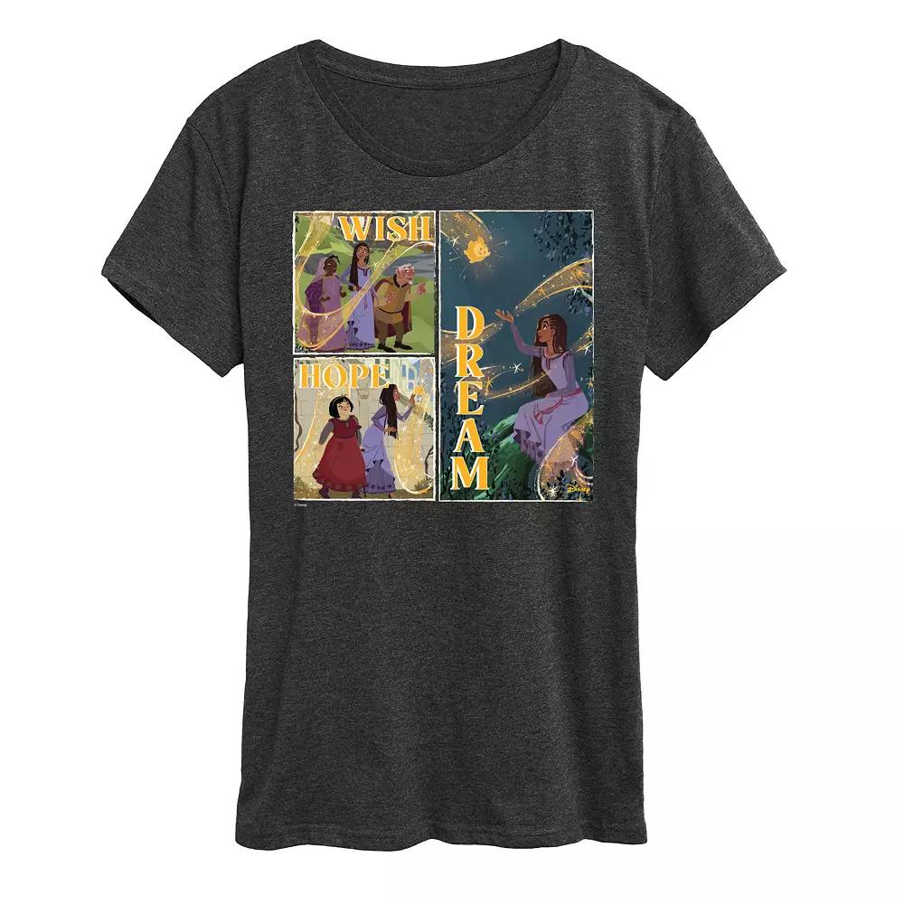 Disney's Wish Women's Wish Hope Dream Graphic Tee, Girl's,  Product Image