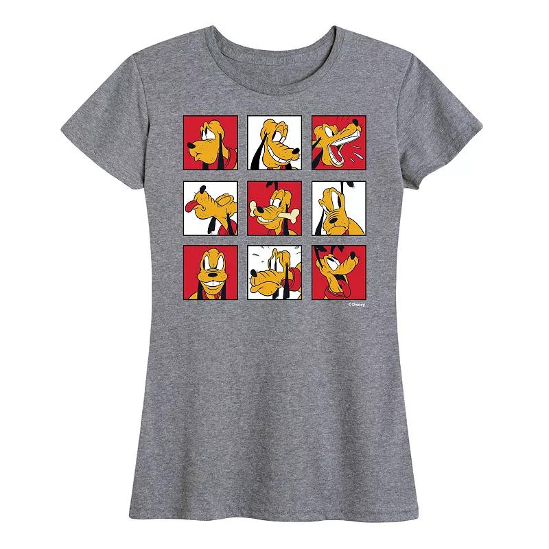 Disney's Pluto Women's Grid Graphic Tee,  Product Image
