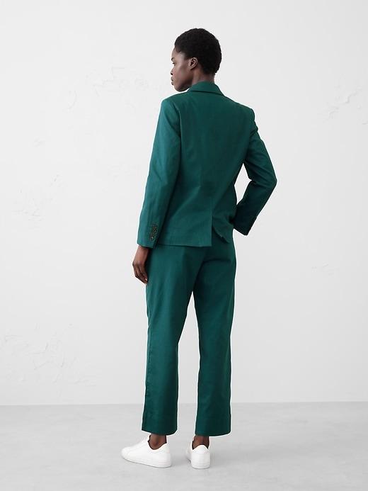 Linen-Blend Boyfriend Blazer Product Image