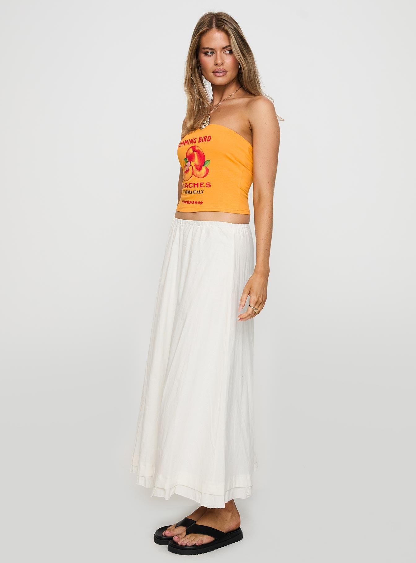 Empress Of Love Maxi Skirt White Product Image