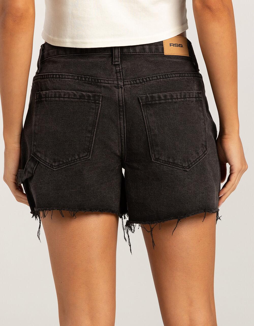 RSQ Womens Low Rise Baggy Carpenter Shorts - WASHED BLACK Product Image