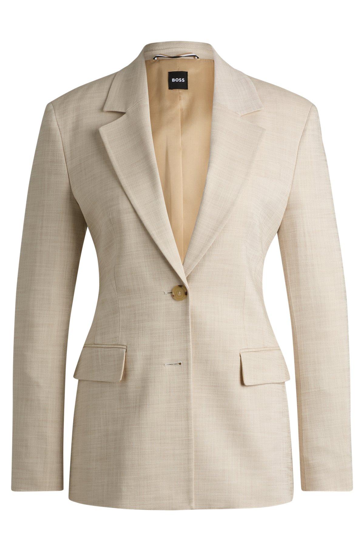 Tailored jacket in melange stretch fabric Product Image