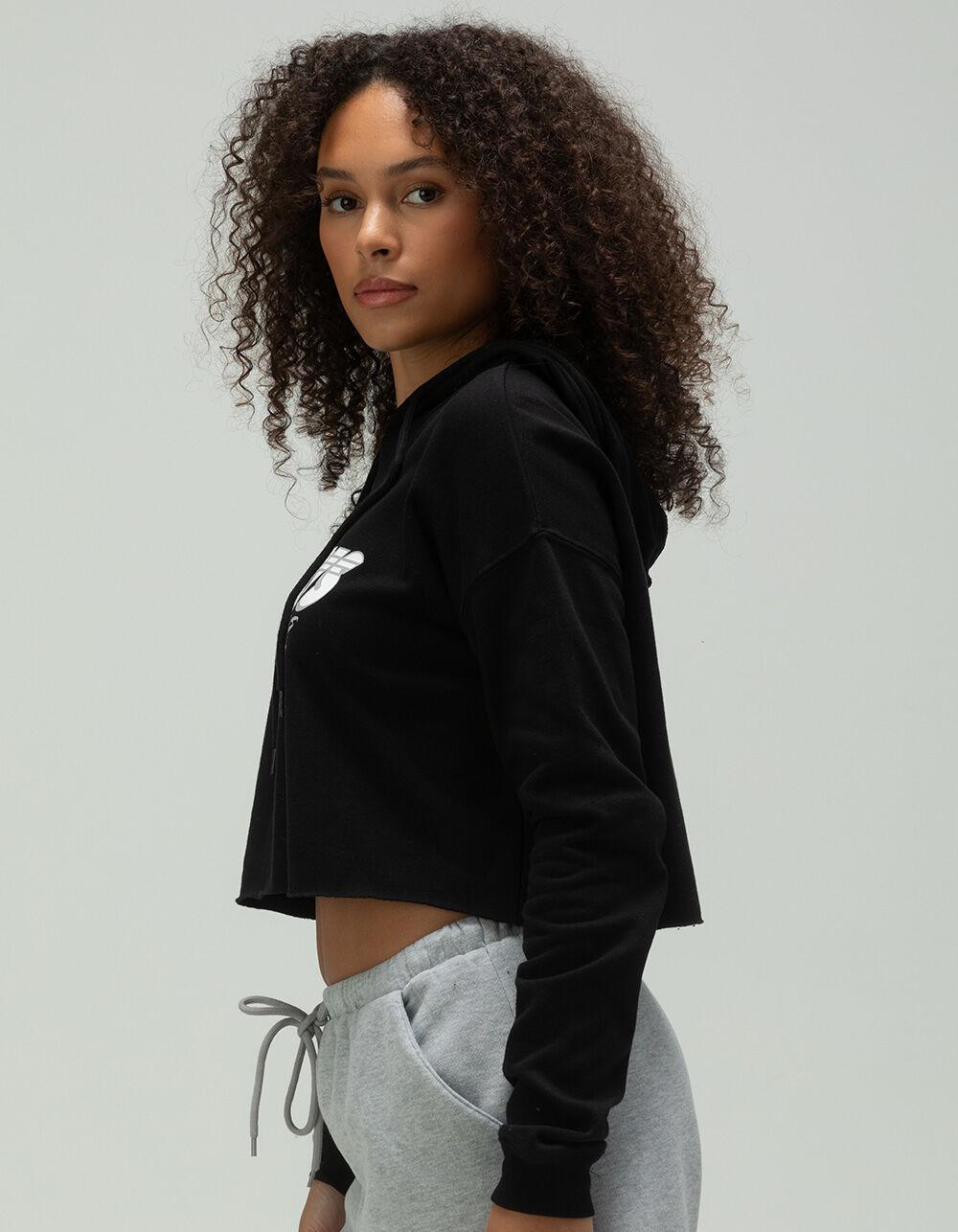 WEAR BY ERIN ANDREWS Dallas Cowboys Womens Crop Hoodie - BLACK Product Image