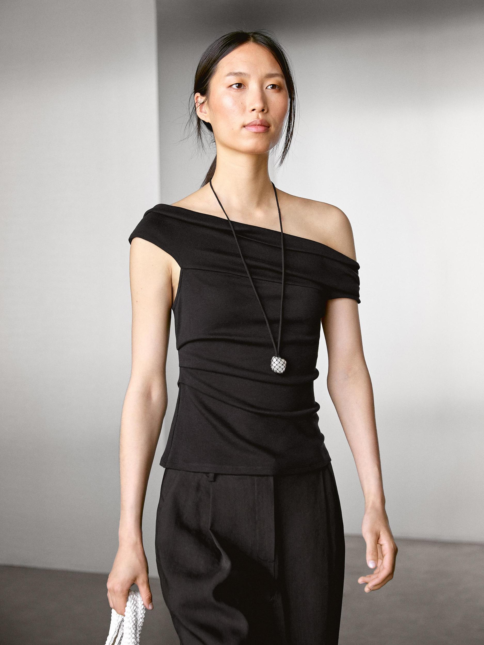 Draped strapless top Product Image