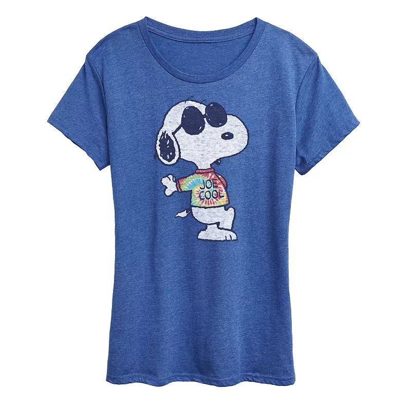 Women's Peanuts Snoopy Joe Cool Tie Dye Graphic Tee,  Product Image