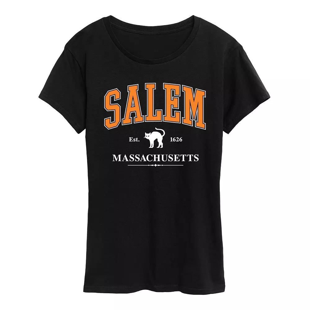 Women's Collegiate Salem Massachusetts Halloween Tee, Girl's,  Product Image