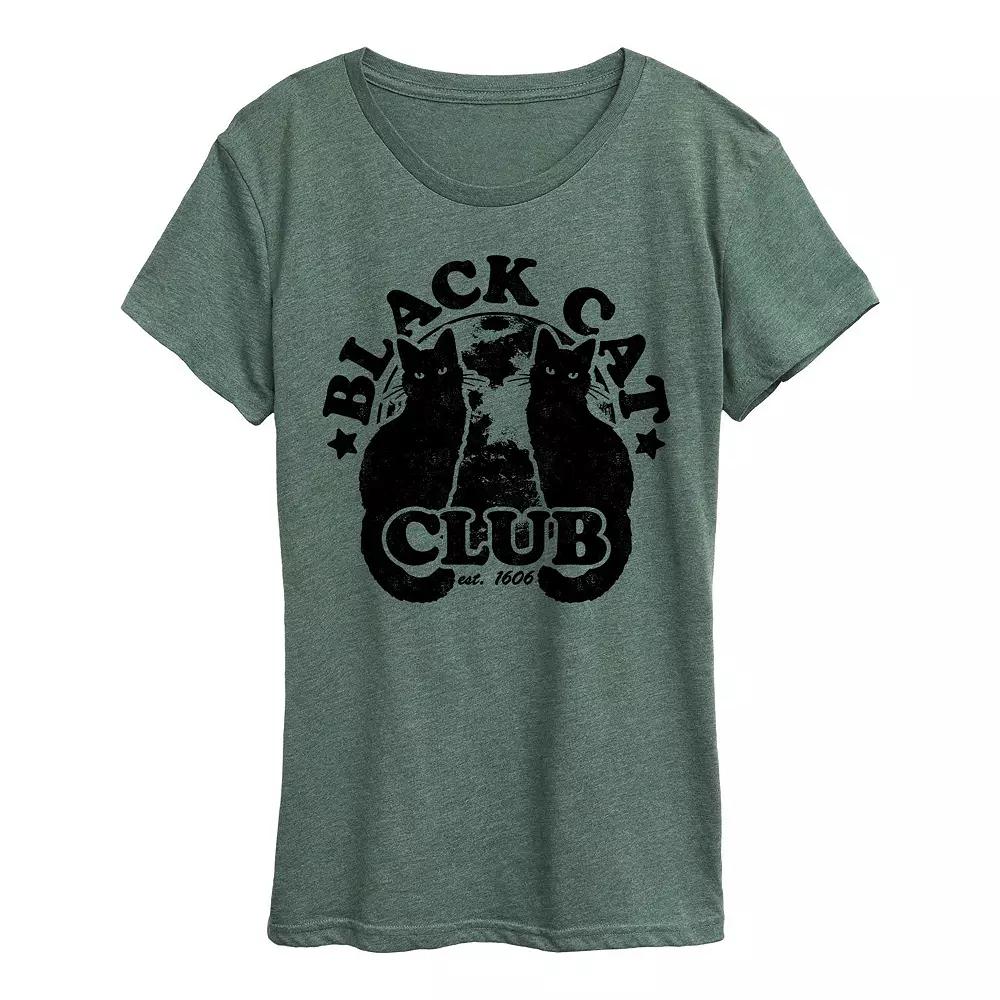 Women's Black Cat Club Halloween Tee, Girl's,  Product Image