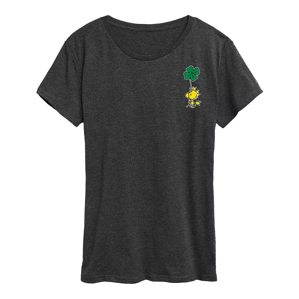 Women's Peanuts Woodstock Clover Graphic Tee,  Product Image