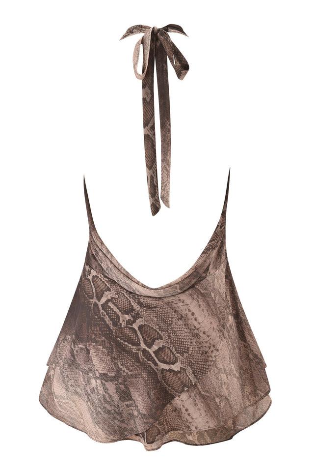 ROSANNA SLEEVELESS MINI DRESS - SNAKE Product Image