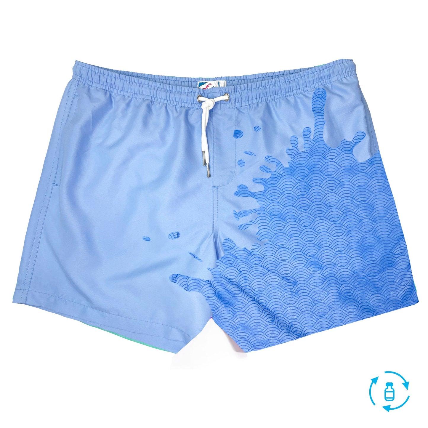 Bermies Blue to Waves Swim Trunks Product Image