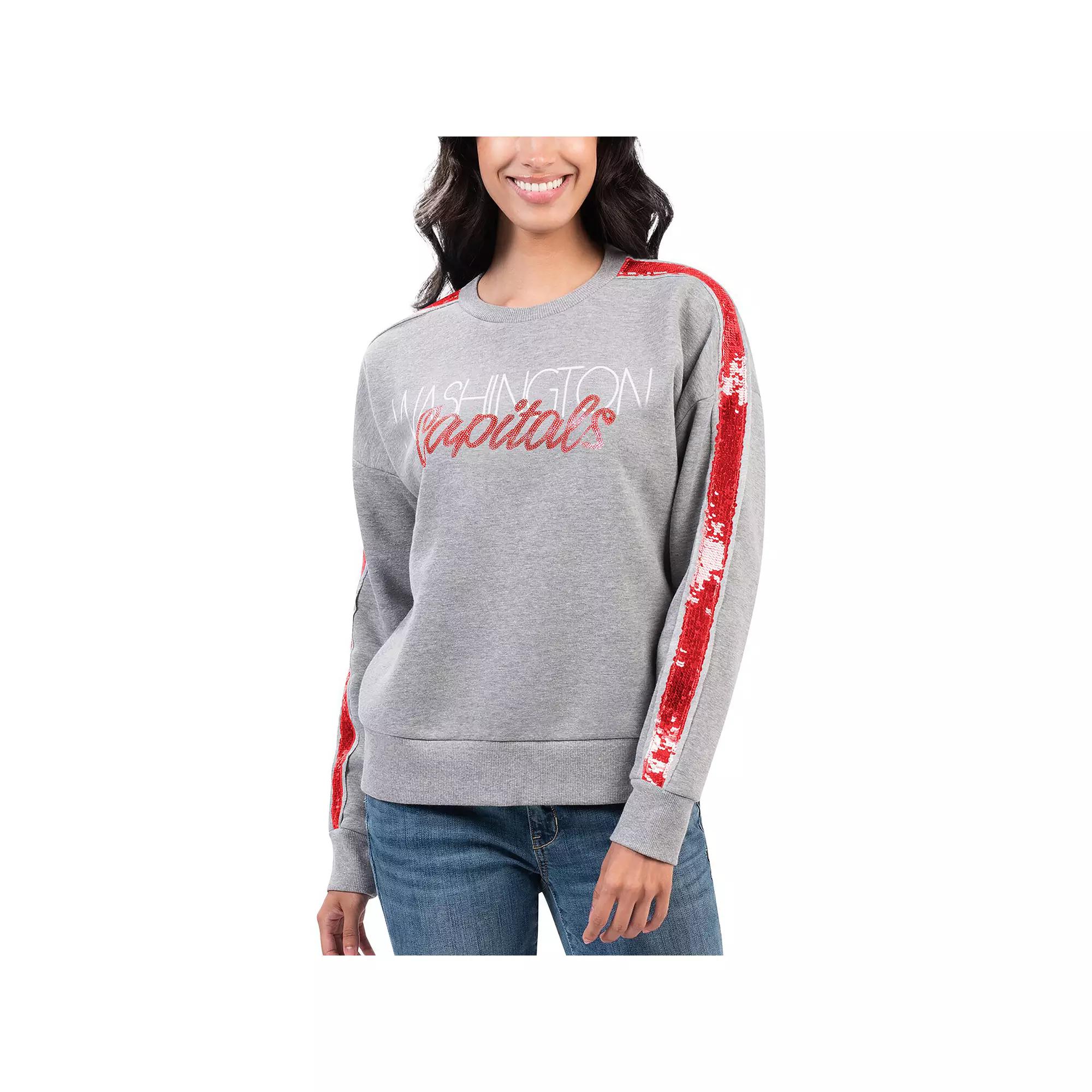 Women's G-III 4Her by Carl Banks Gray Nashville Predators Penalty Box Pullover Sweatshirt,  Product Image