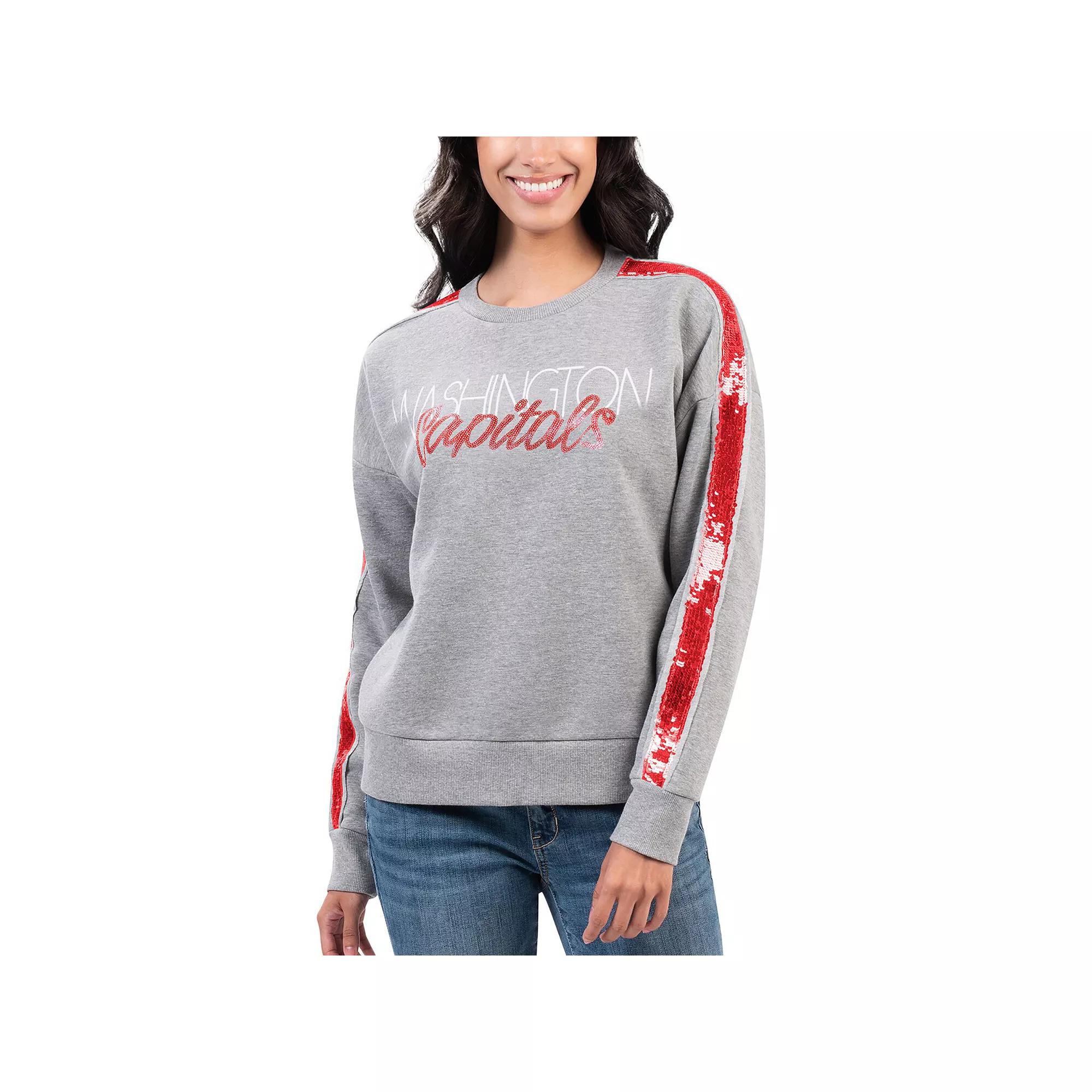 Women's G-III 4Her by Carl Banks Gray Nashville Predators Penalty Box Pullover Sweatshirt,  Product Image