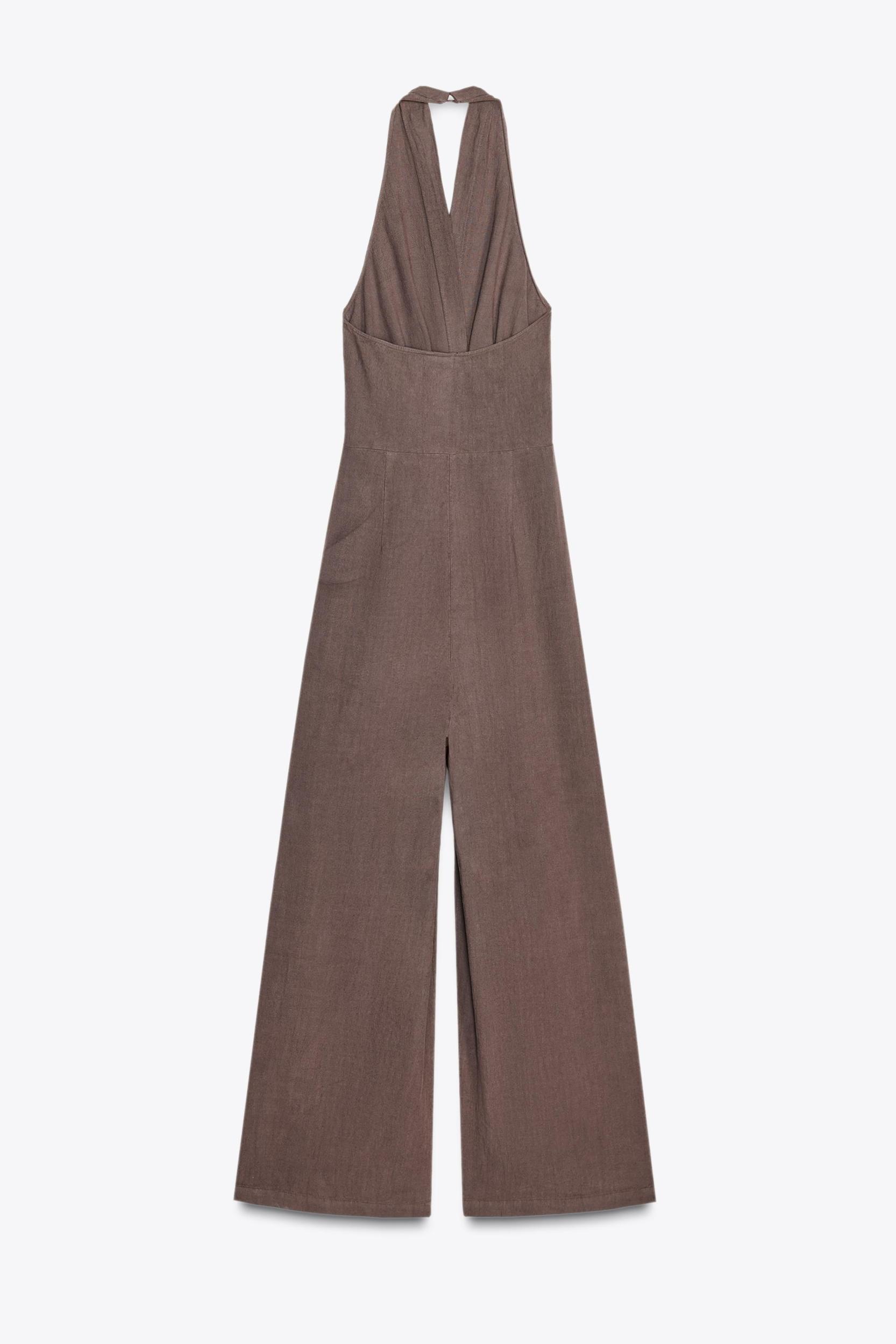 HALTER RAMIE LONG JUMPSUIT Product Image