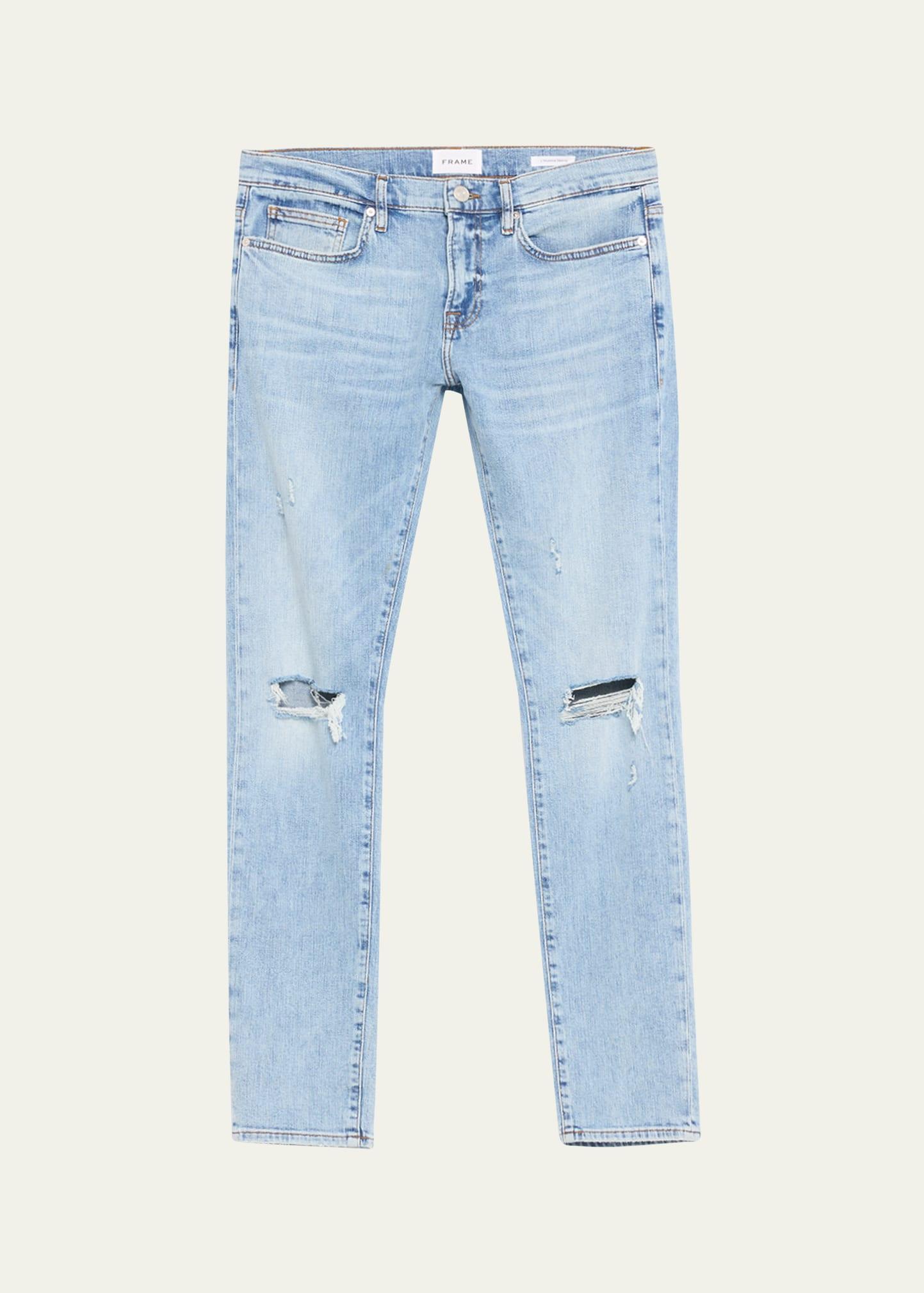 Mens LHomme Skinny-Fit Denim Jeans Product Image