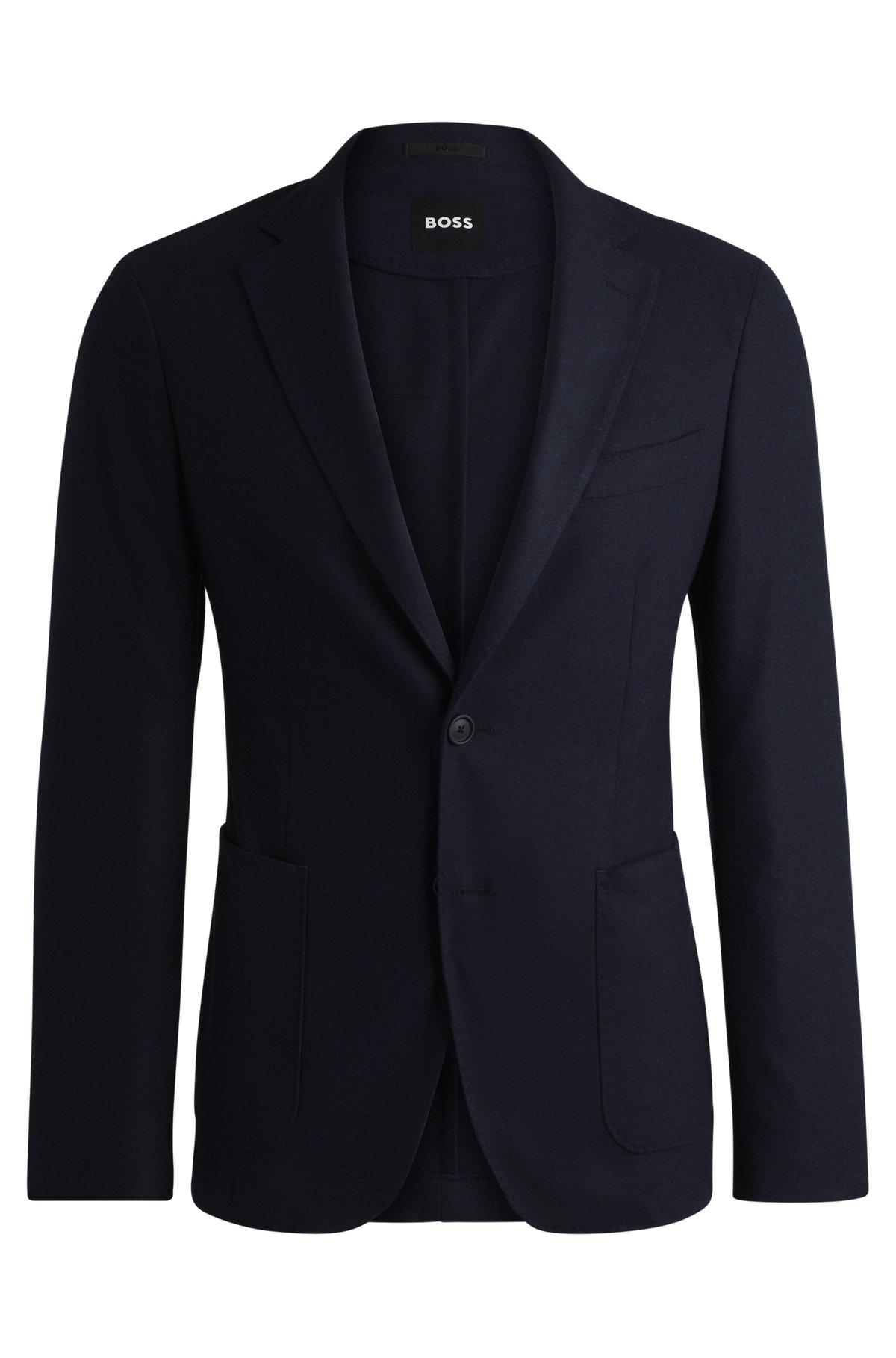 Slim-fit jacket in stretch flannel Product Image