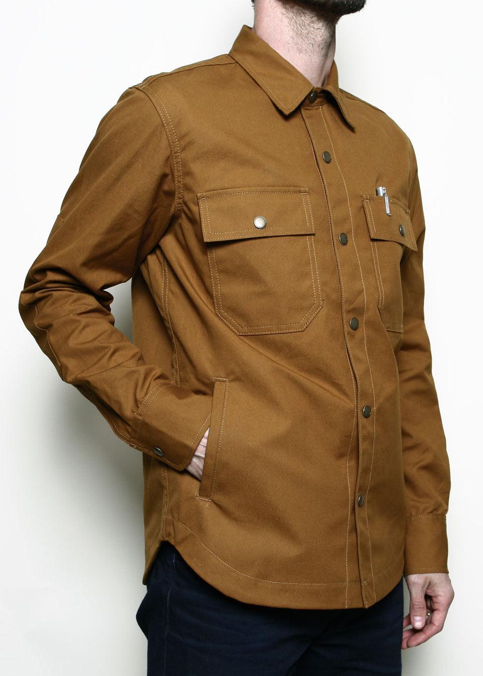 Patrol Shirt // Dry Wax Canvas Gold Product Image