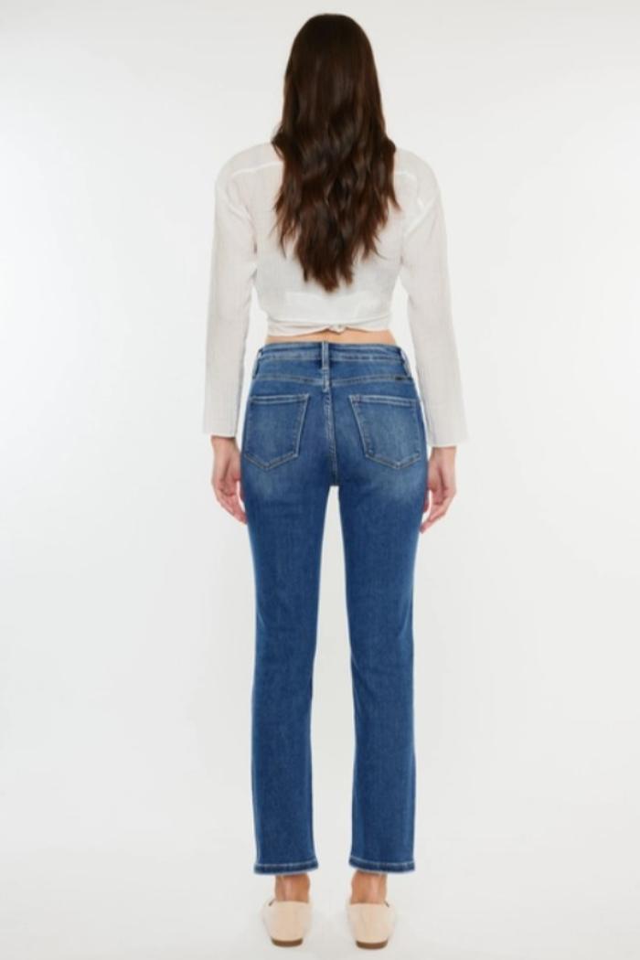 High Rise Slim Straight Jeans Product Image