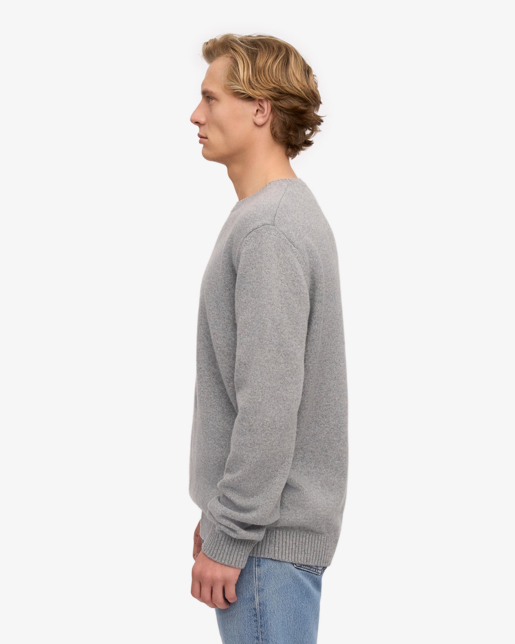 Classic Merino Wool Crew - Heather Grey Product Image