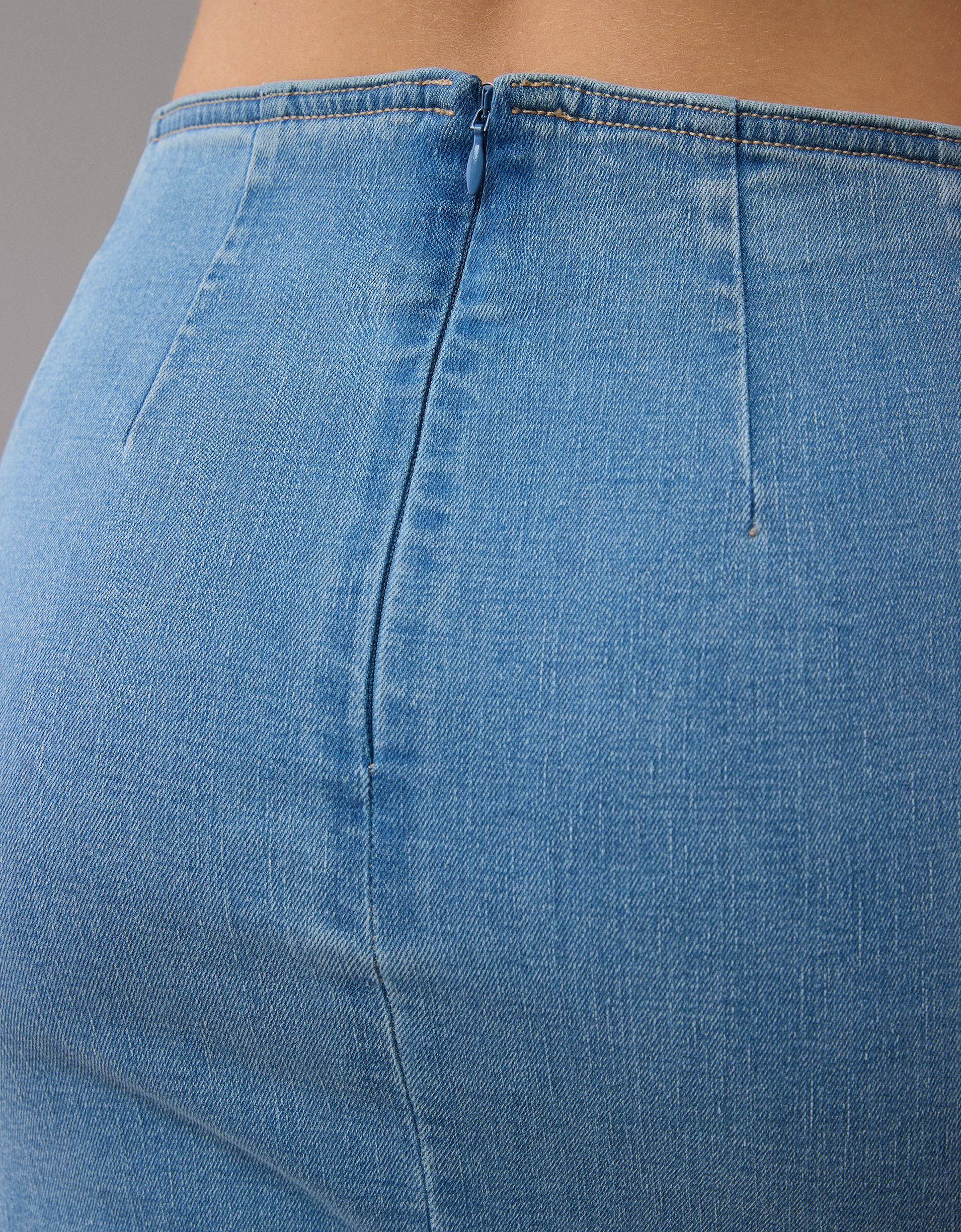 AE Next Level Highest Waist Denim Midi Skirt Product Image