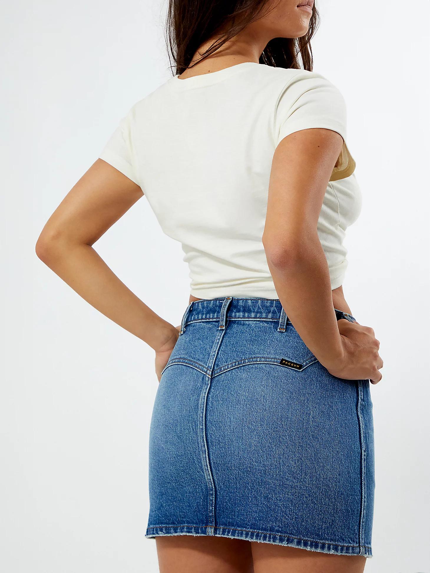 Wrangler® x PacSun Women's Rodeo Mini Skirt | Women's SHORTS & SKIRTS | Wrangler® Product Image