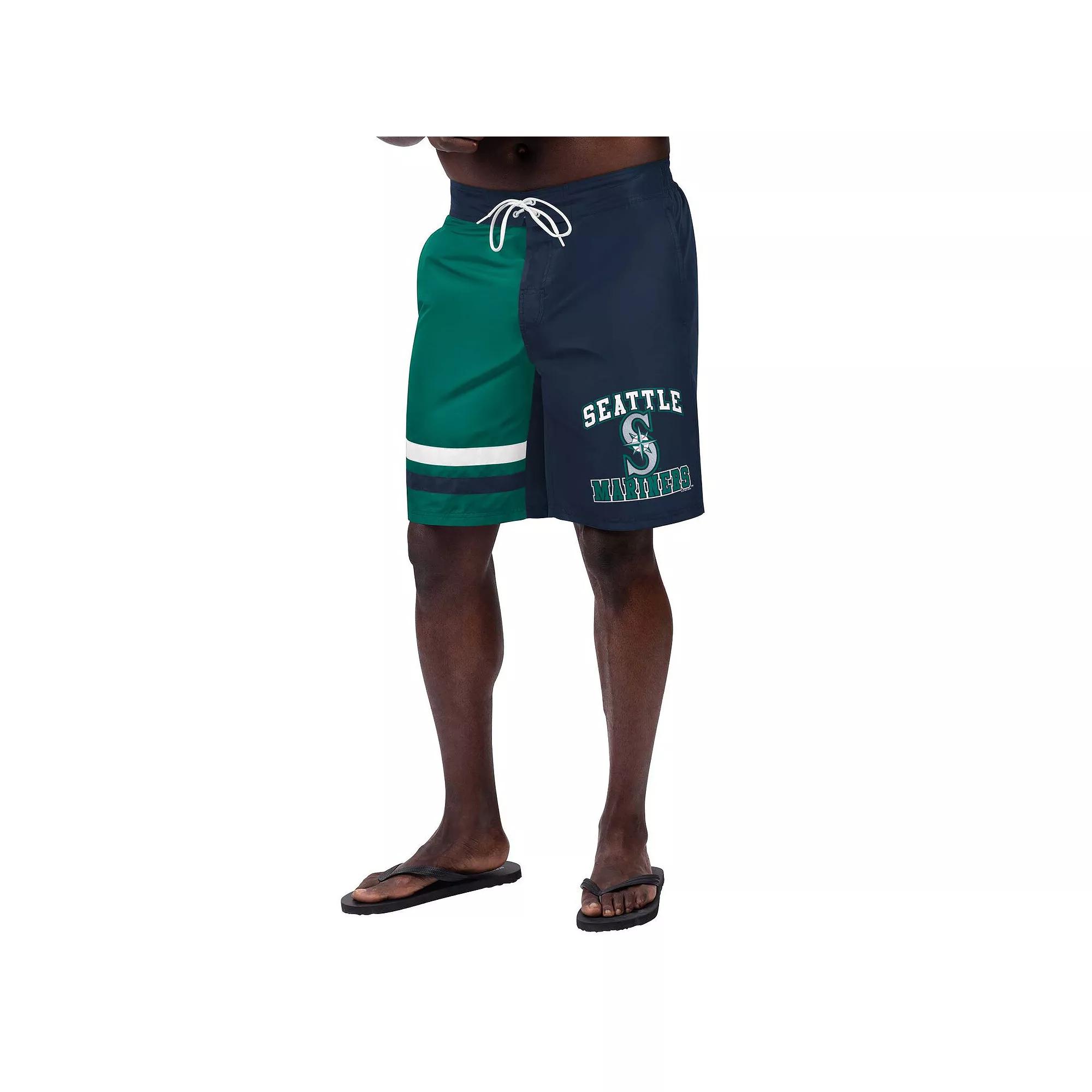 Men's G-III Sports by Carl Banks Navy Seattle Mariners Anchor Swim Trunks,  Product Image
