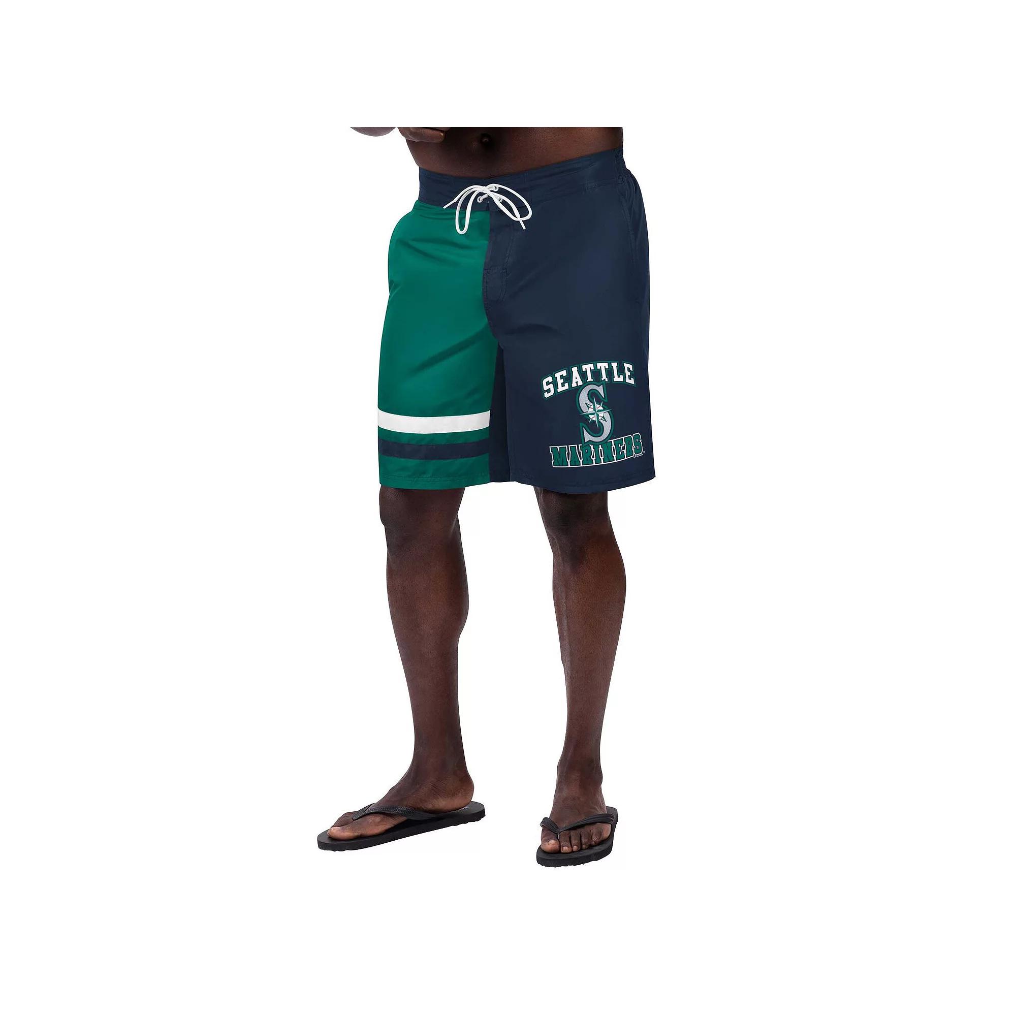 Men's G-III Sports by Carl Banks Navy Seattle Mariners Anchor Swim Trunks,  Product Image