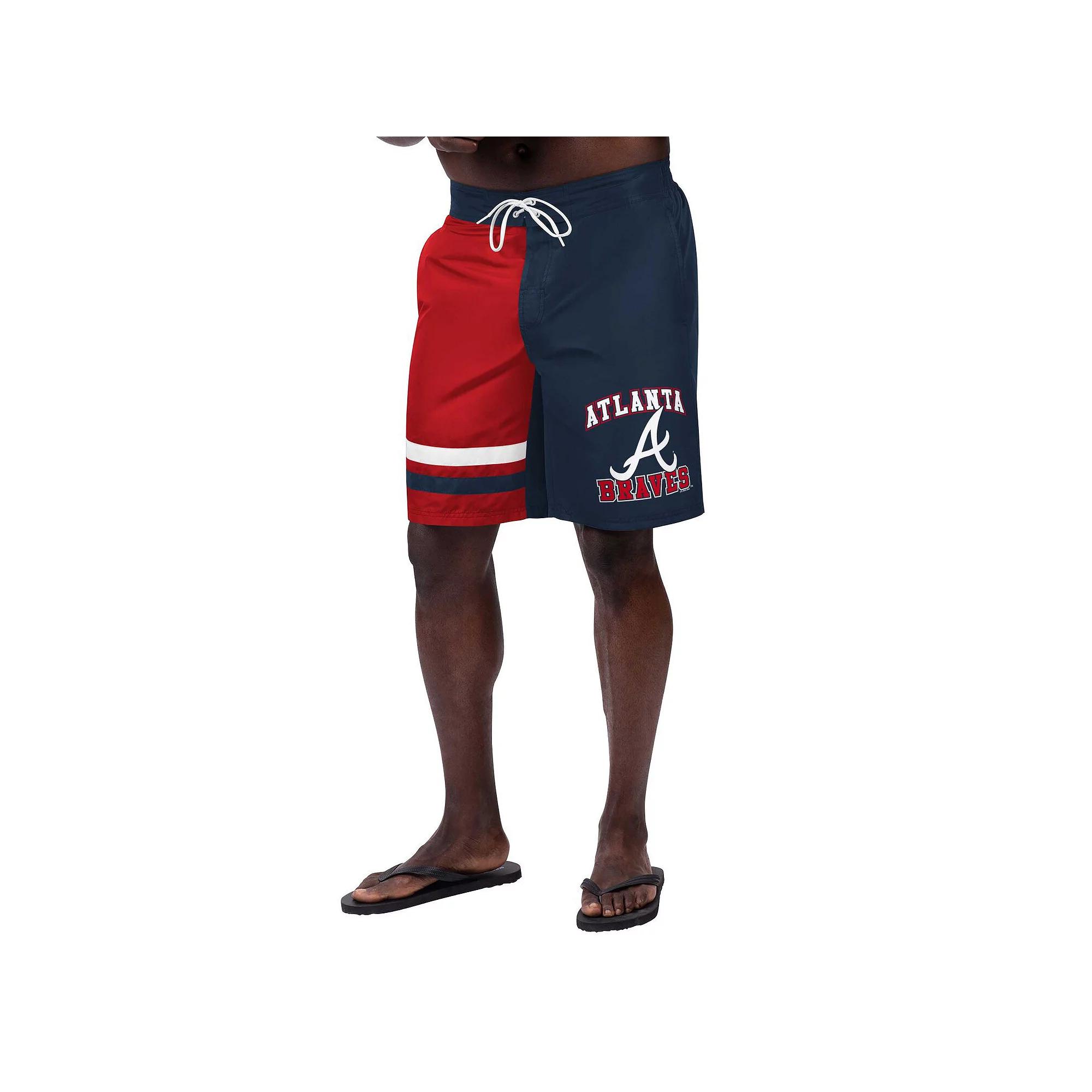 Men's G-III Sports by Carl Banks Navy Atlanta Braves Anchor Swim Trunks, Size: 2XL, Blue Product Image