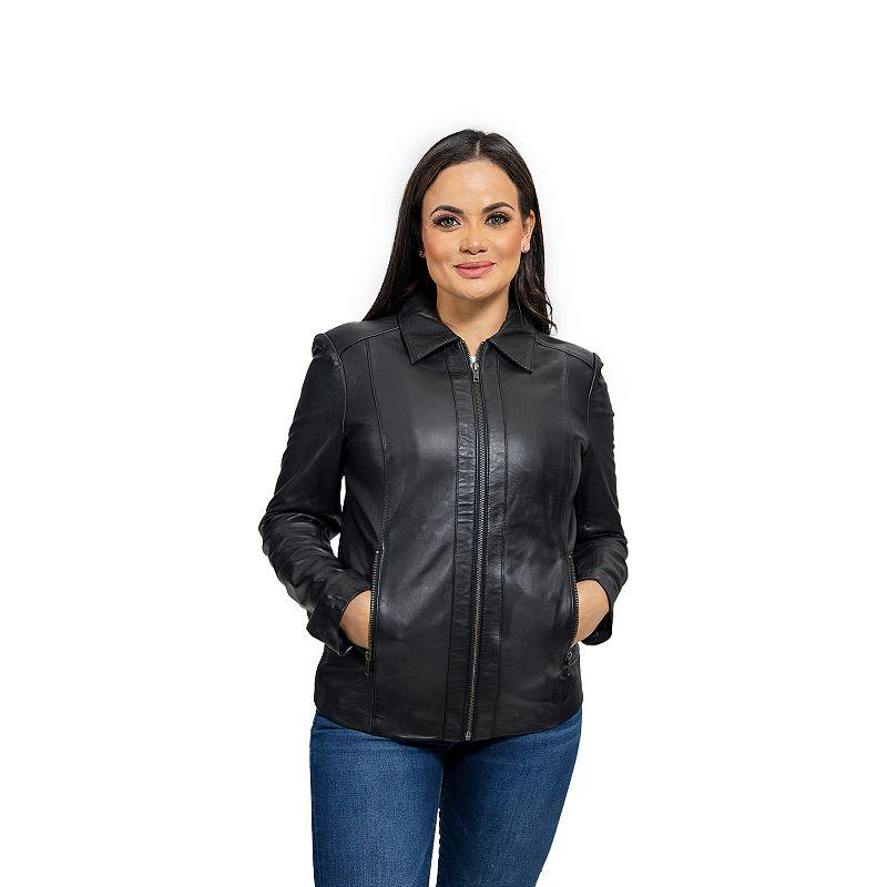 Women's Whet Blu Patricia Leather Jacket,  Product Image