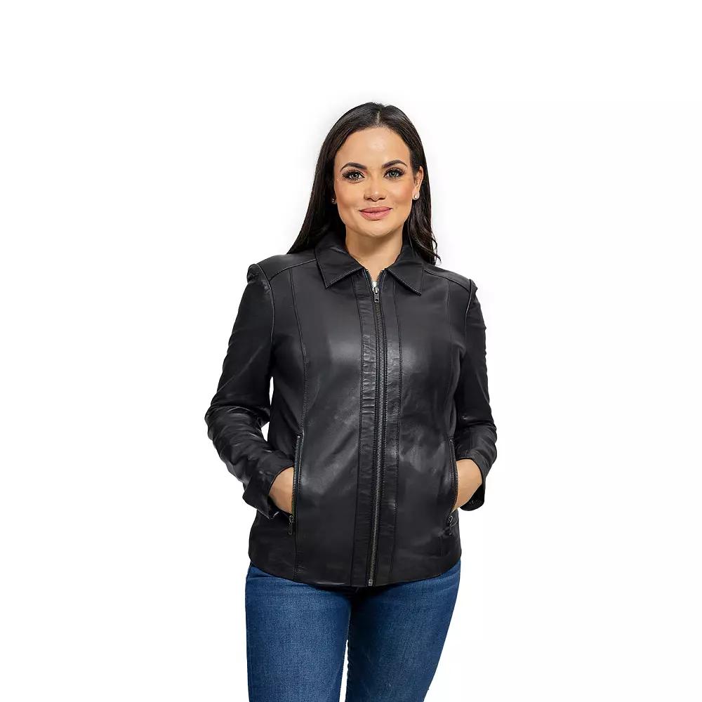 Women's Whet Blu Patricia Leather Jacket,  Product Image