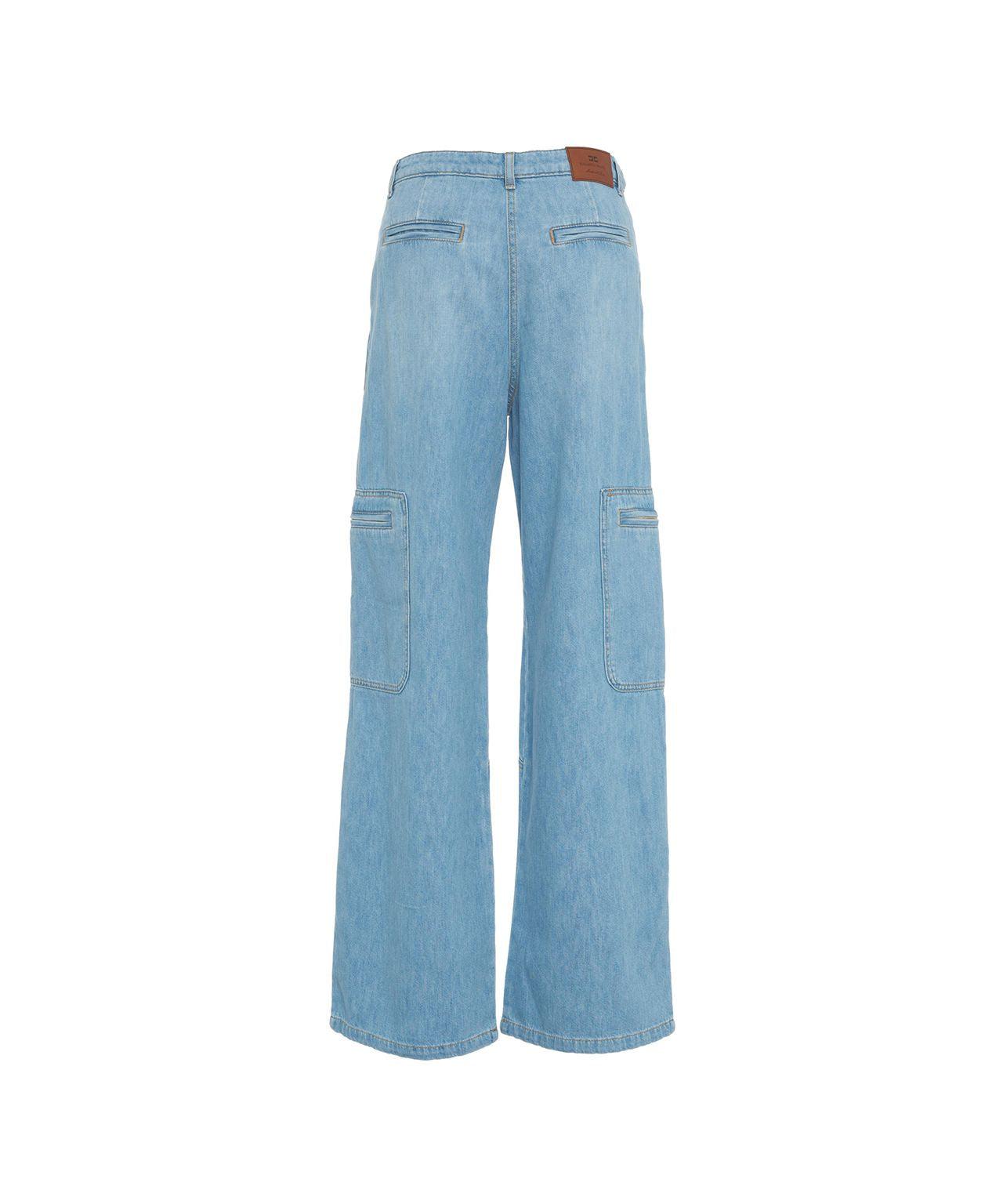 Wide leg jeans with cargo pockets Product Image