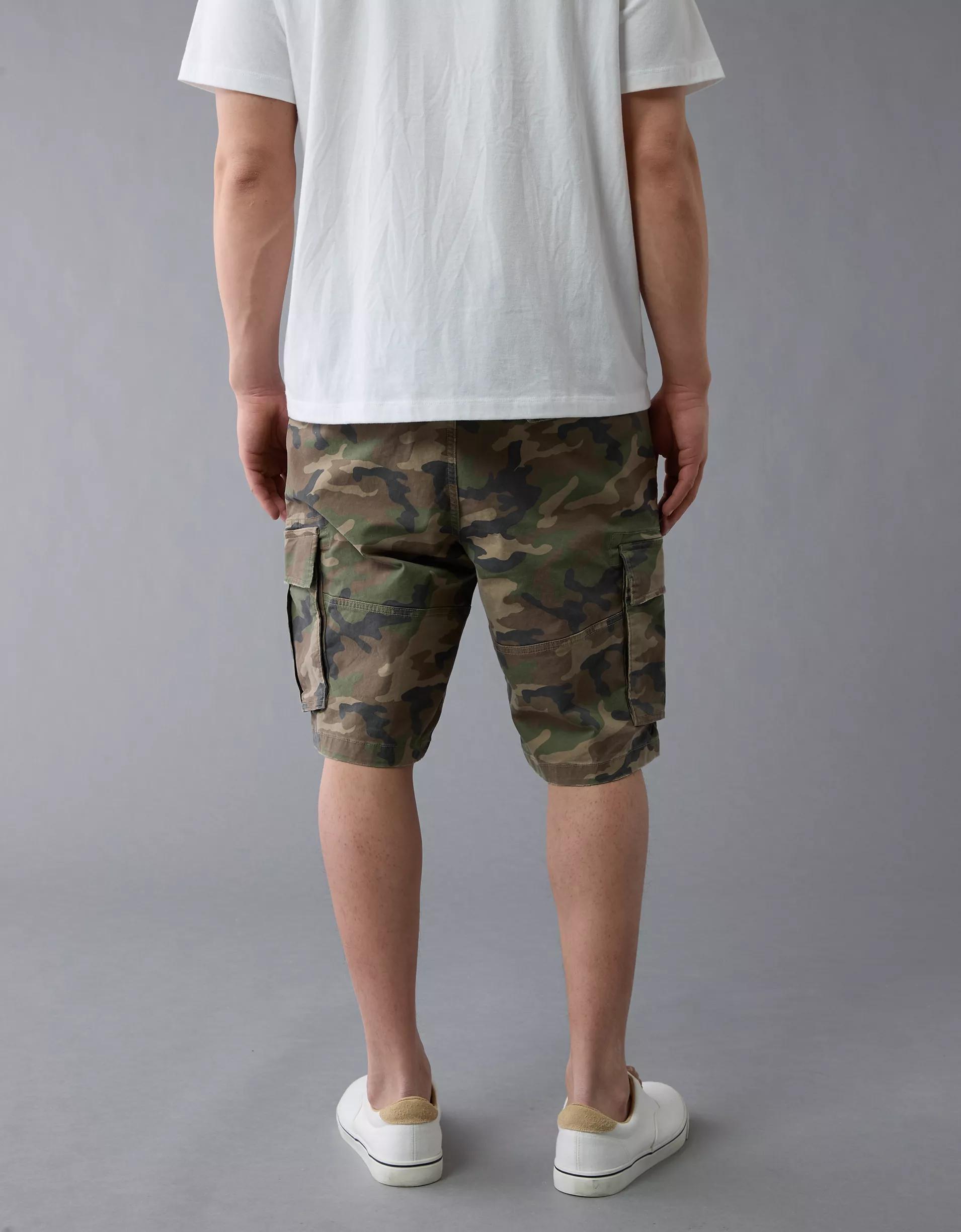 AE 12" Flex Lived-In Camo Cargo Short Product Image