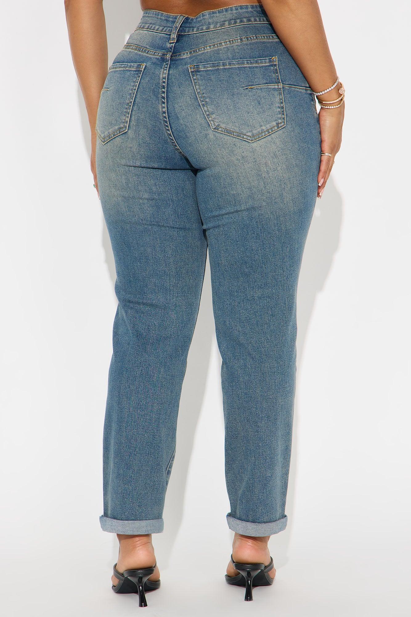 Clara Super Stretch Sculpting Mom Jeans - Vintage Wash Product Image