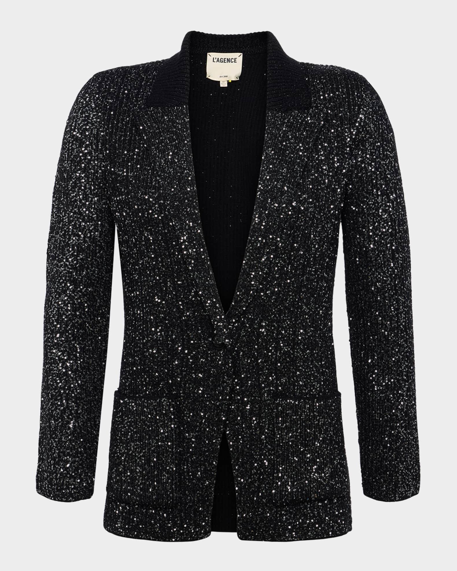 Lenora Sequin Knit Blazer Product Image