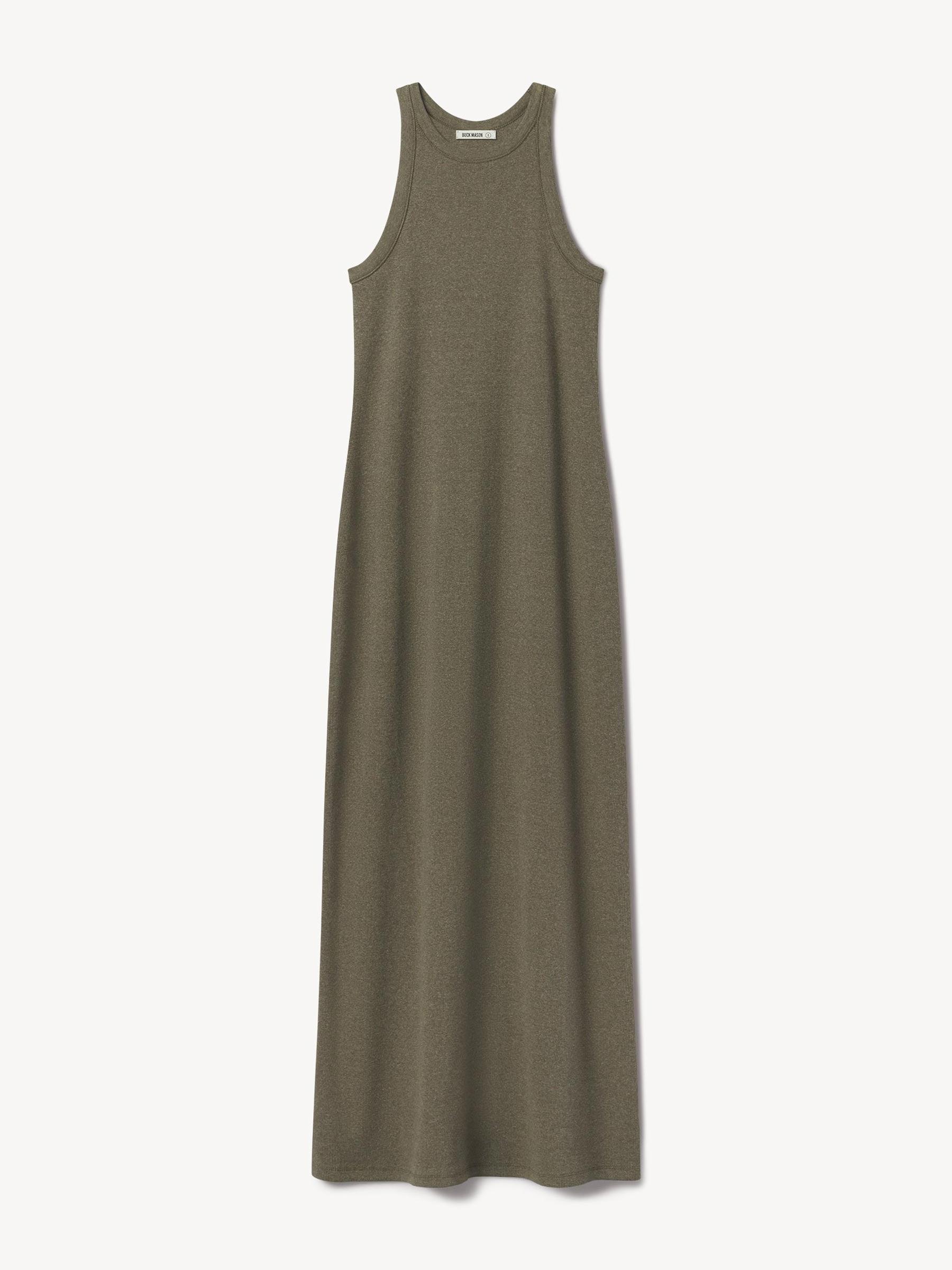 Marled Moss Surplus Rib Tank Dress Product Image