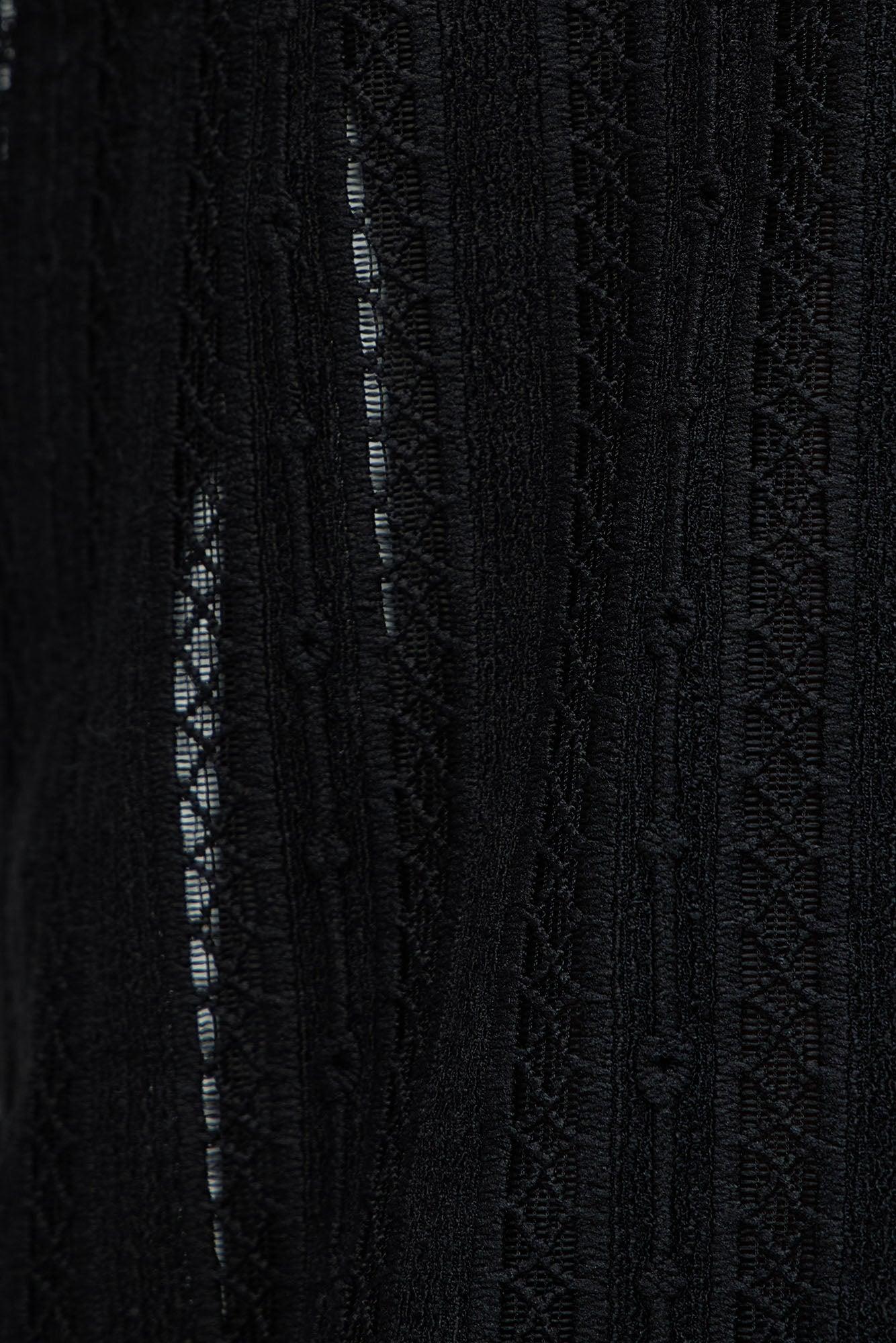 Dudley Open Knit Polo Shirt - Black Product Image