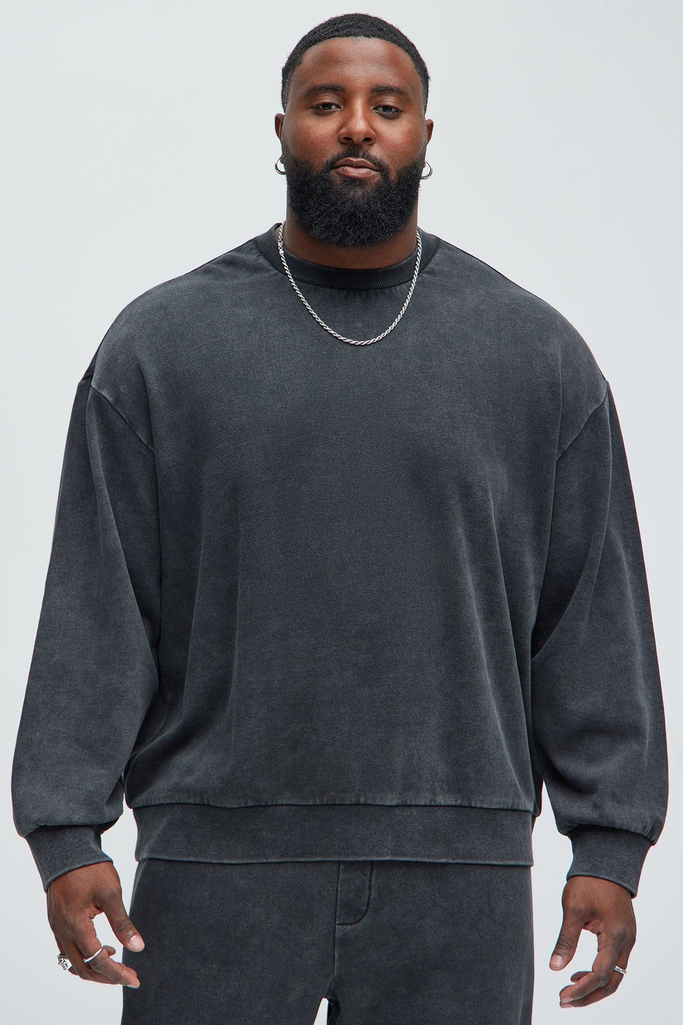 Tyson Heavy Wash Crewneck Sweatshirt - Black Wash Product Image