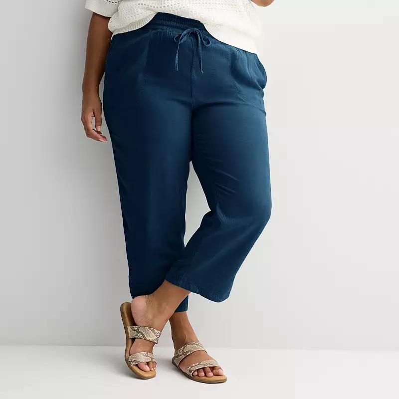 Plus Size Sonoma Goods For Life® Easy Utility Pants, Women's, Size: 3XL, Blue Product Image