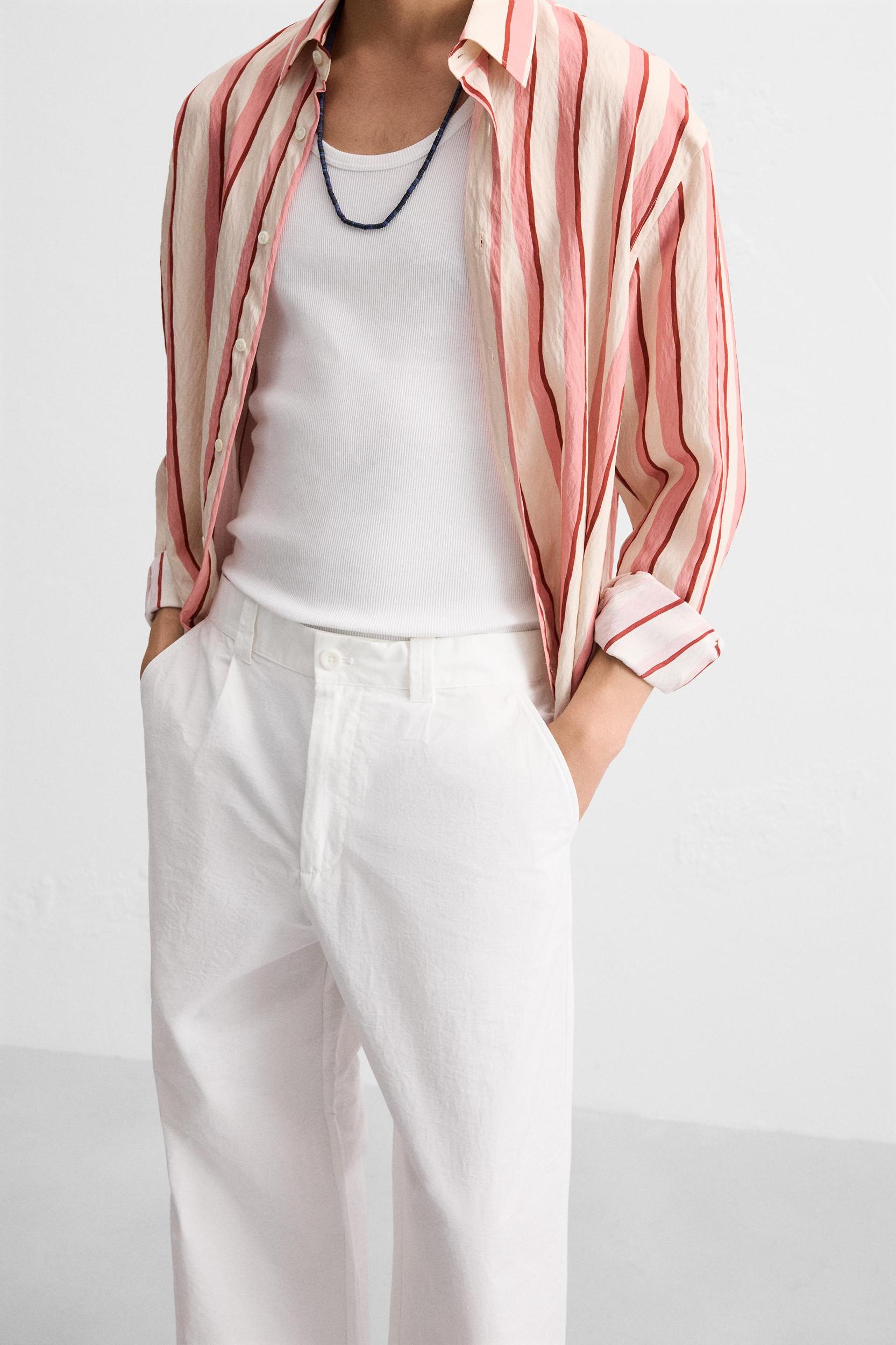 RELAXED FIT PLEATED PANTS Product Image