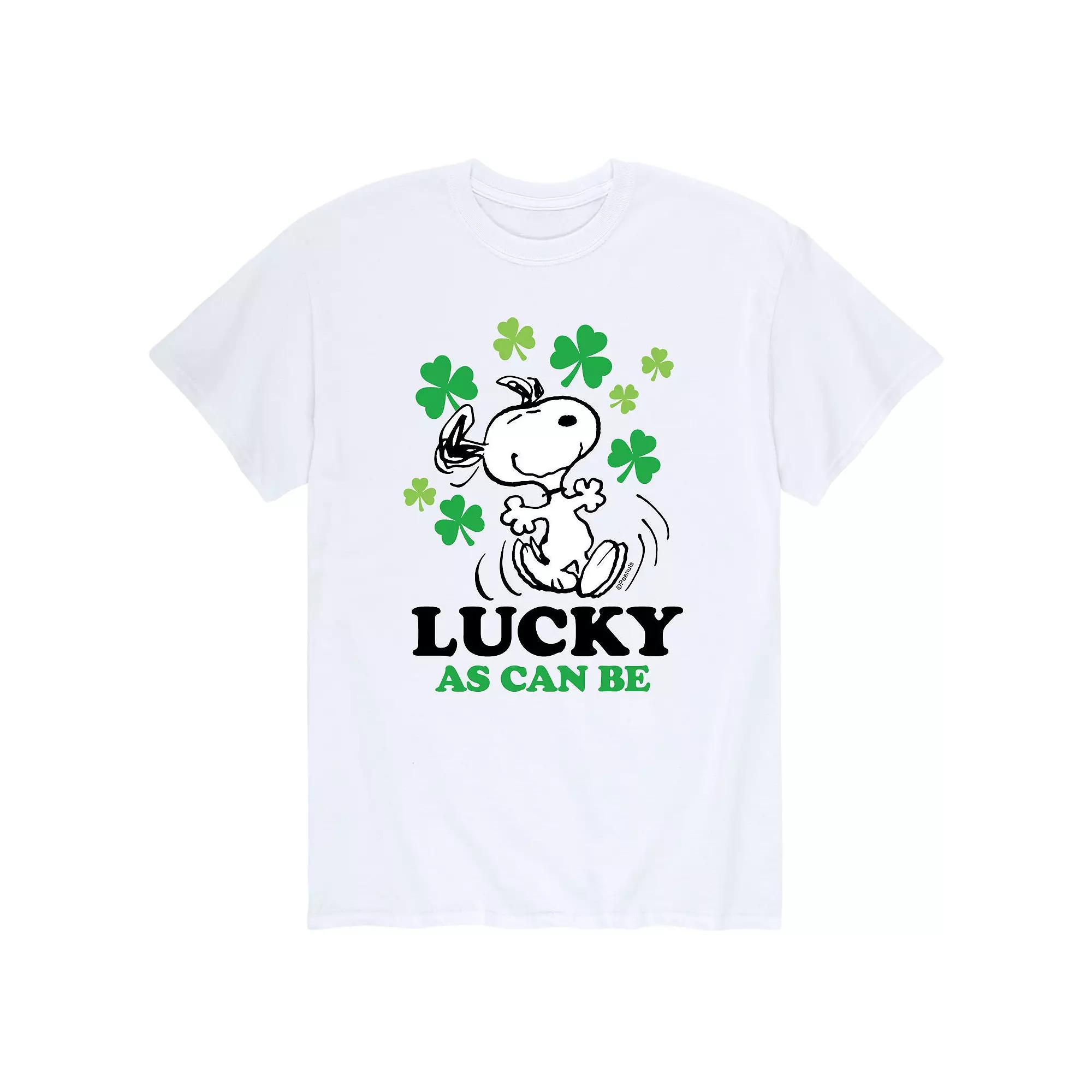 Men's Peanuts Snoopy St. Patrick's Day "Lucky As Can Be" Tee,  Product Image