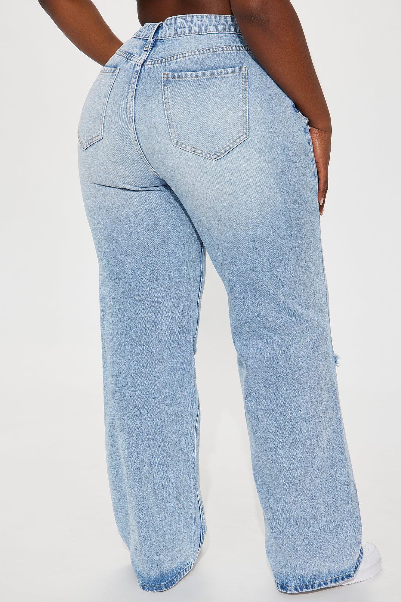 Wondering Why Ripped Straight Leg Jeans - Medium Wash Product Image