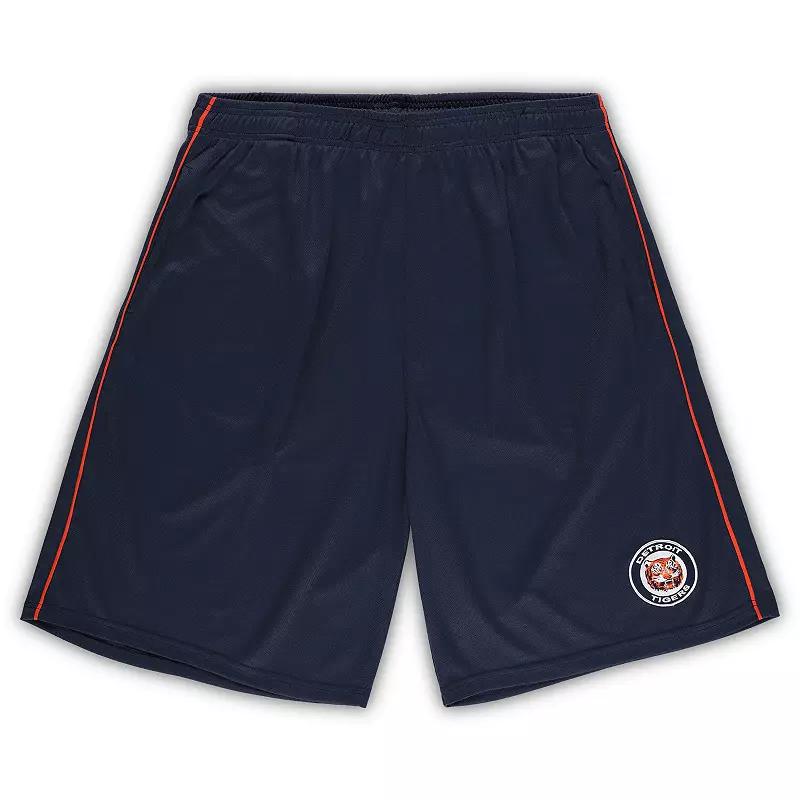 Mens ProfileNavy Detroit Tigers Big & Tall Mesh Shorts Blue Product Image