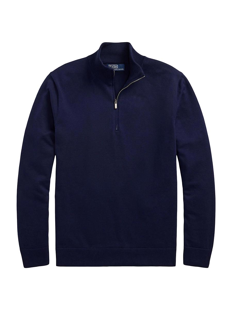 Mens Cotton Quarter-Zip Sweater Product Image