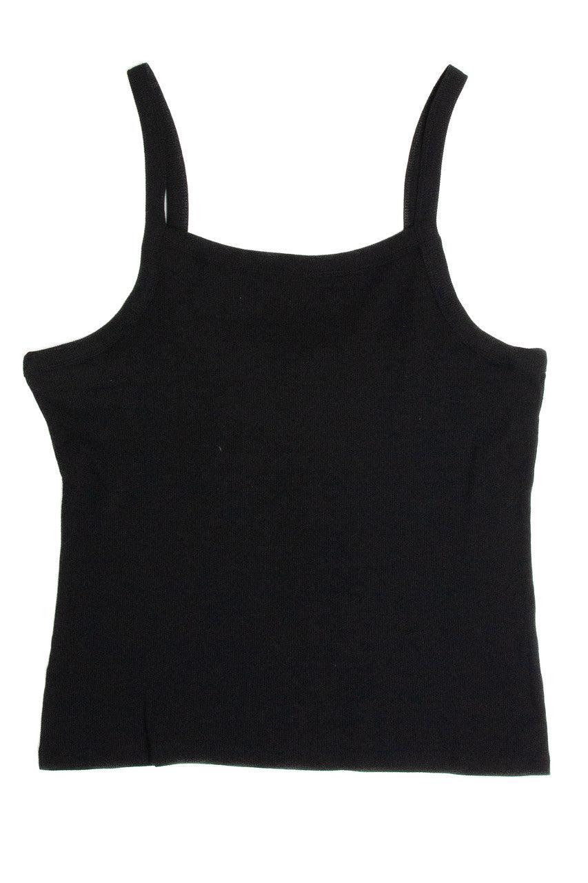 Extended Sizes Black Ribbed Tank Product Image