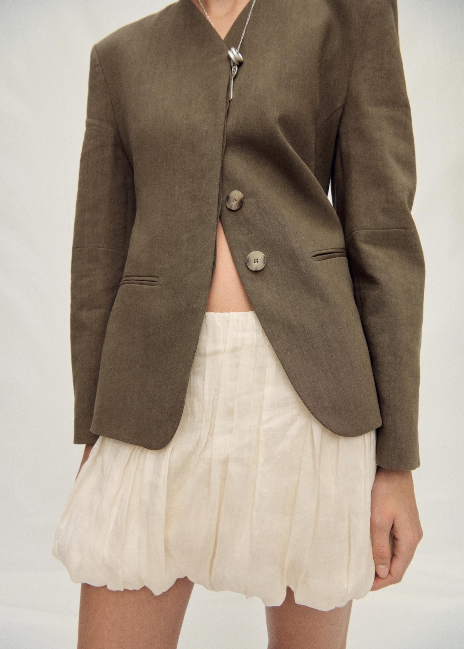 Ramie balloon skirt - Women | MANGO USA Product Image